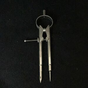 Vintage, stainless compass with fountain pen attachment from SP Japan